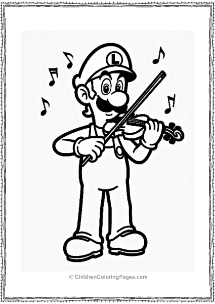 Luigi Playing The Violin Free PDF Printable