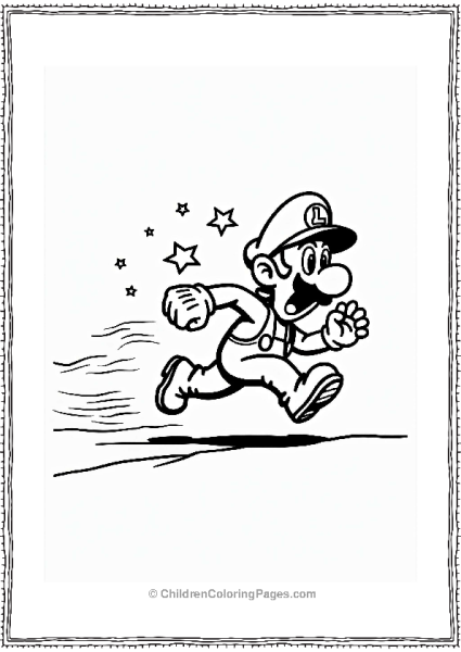 Luigi Running Fast Free PDF Printable