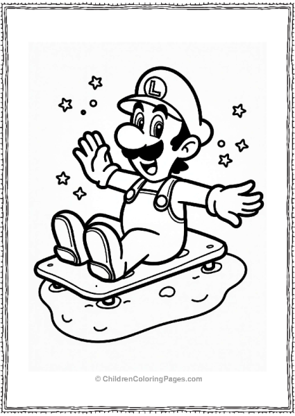 Luigi Sliding On Ice Free PDF Printable