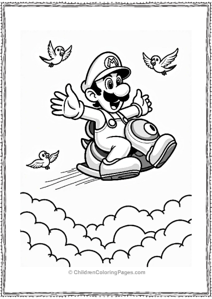 Luigi Soaring In A Propeller Suit Free PDF Printable