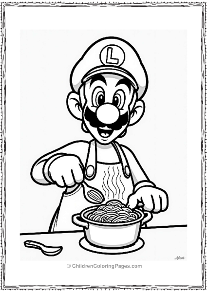 Luigi The Chef In The Kitchen Free PDF Printable