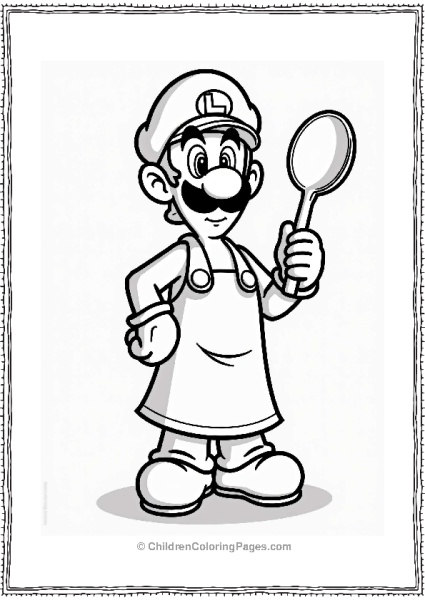 Luigi The Chef With Kitchen Utensils Free PDF Printable