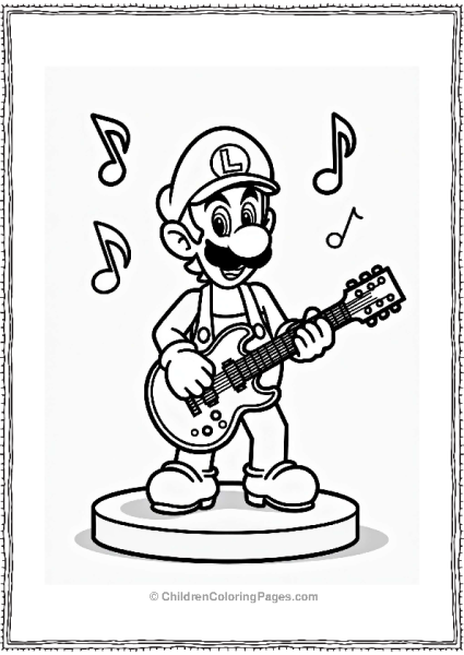 Luigi The Rock Star Free PDF Printable