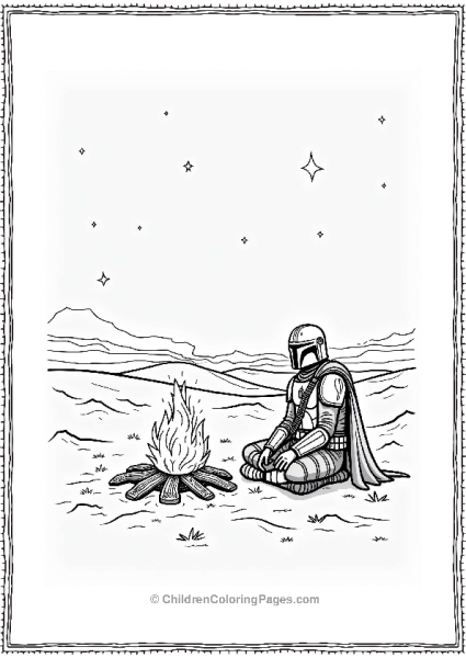 Mandalorian Campfire Under The Stars Free PDF Printable
