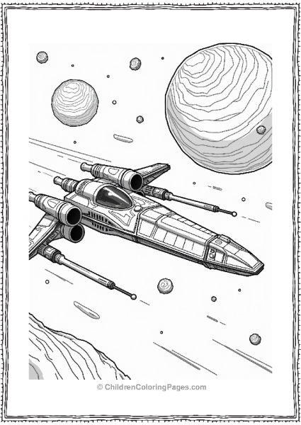 Mandalorian Space Battle Scene Free PDF Printable