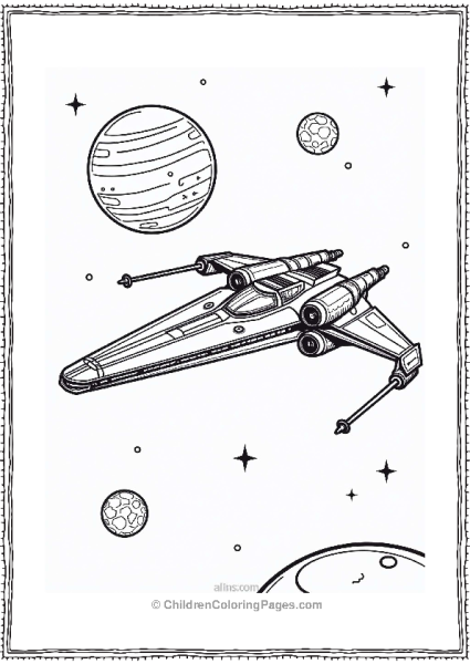 Mandalorian Starship In Space Free PDF Printable