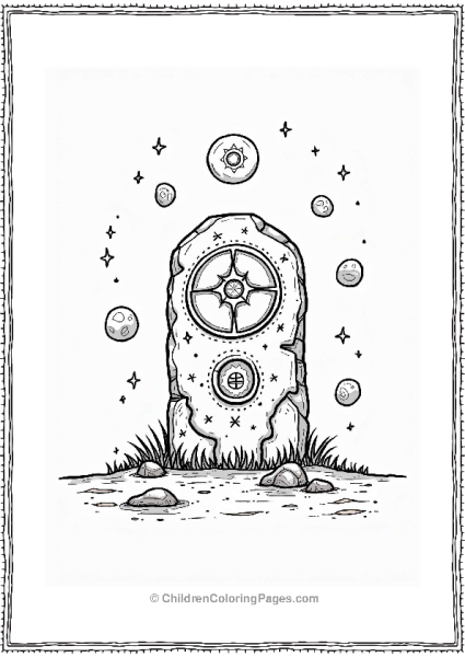 Mandalorian Stone With Mystical Symbols Free PDF Printable