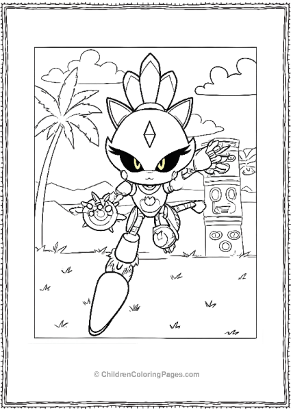 Metal Blaze The Cat Robot With Metal Sonic Free PDF Printable