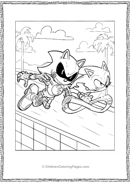 Metal Sonic And Sonic The Hedgeho Free PDF Printable