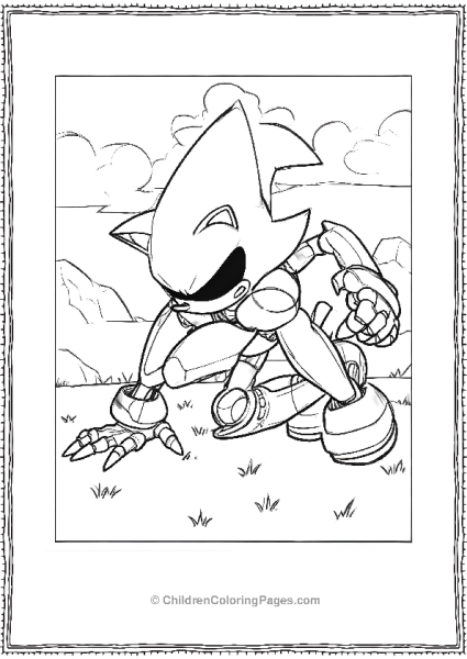 Metal Sonic In Menacing Pose Free PDF Printable