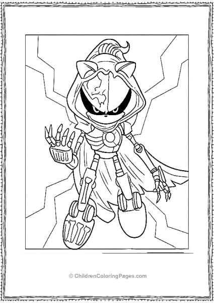 Metal Sonic Wearing A Cloak Free PDF Printable