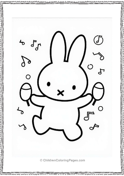Miffy Dancing With Maracas Free PDF Printable
