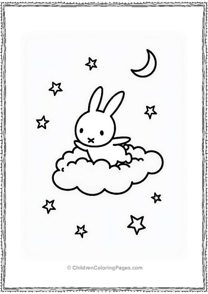 Miffy Floating On A Cloud Free PDF Printable