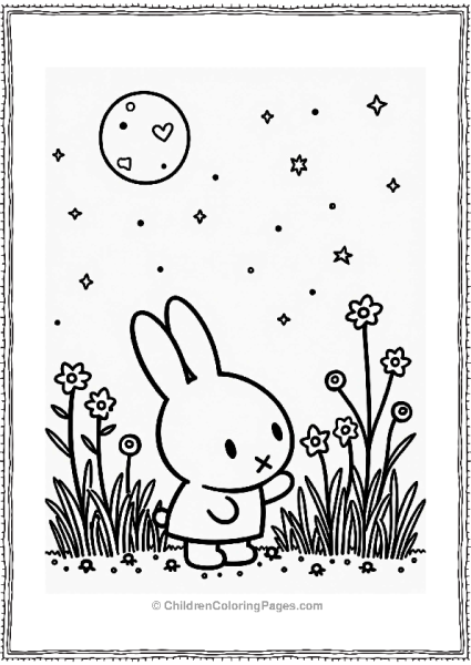 Miffy In A Starlit Garden Free PDF Printable