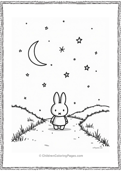 Miffy On A Moonlit Path Free PDF Printable
