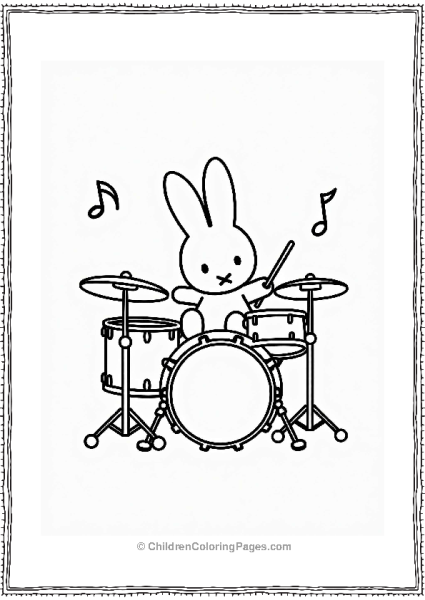 Miffy Playing The Drums Free PDF Printable