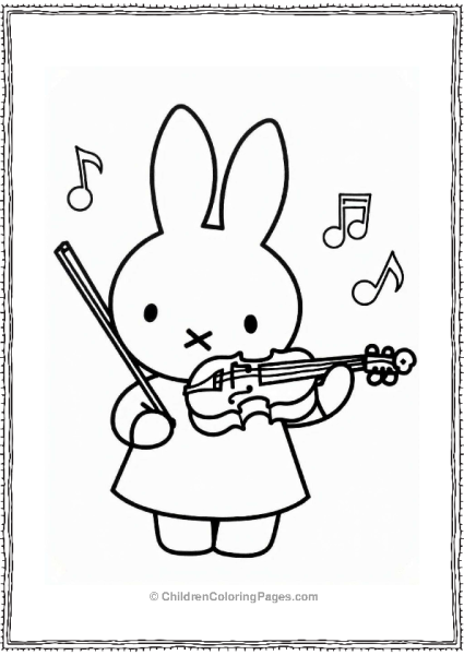 Miffy Playing The Violin Free PDF Printable