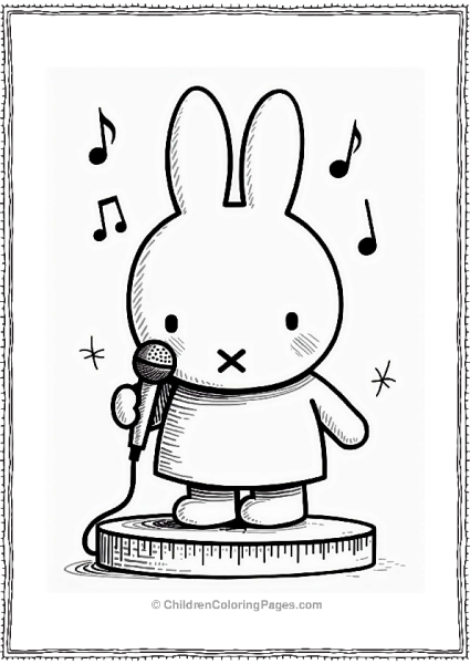 Miffy Singing On Stage Free PDF Printable