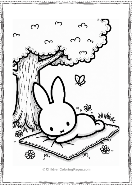 Miffy Sleeping Under A Tree Free PDF Printable