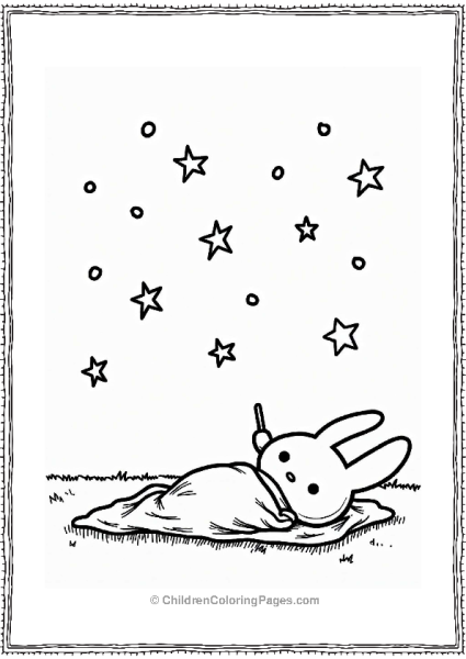 Miffy Stargazing At The Night Sky Free PDF Printable