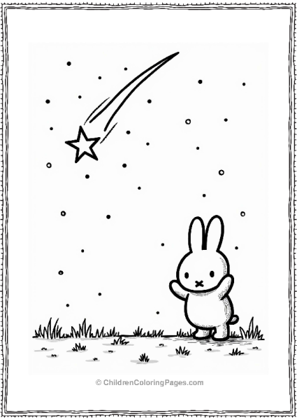 Miffy Watching A Shooting Star Free PDF Printable