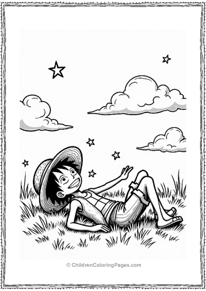 Monkey D Luffy Adventure Awaits Under Stars Free PDF Printable