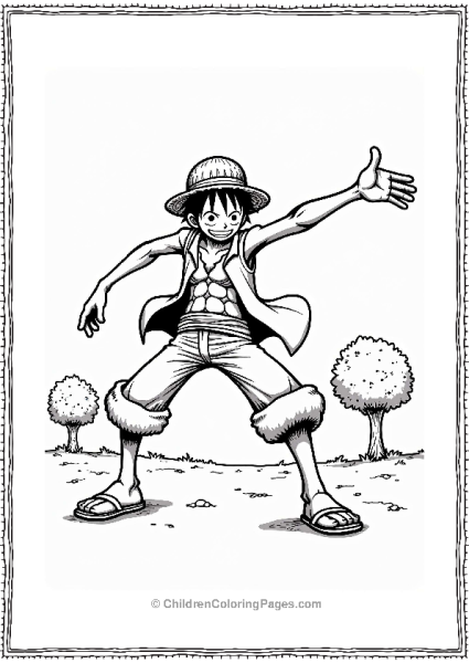 Monkey D Luffy In Action Free PDF Printable