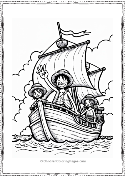 Monkey D Luffy On A Pirate Ship Free PDF Printable