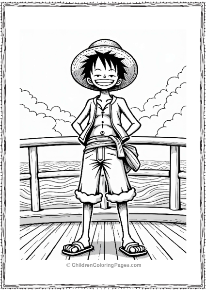 Monkey D Luffy On The Deck Free PDF Printable