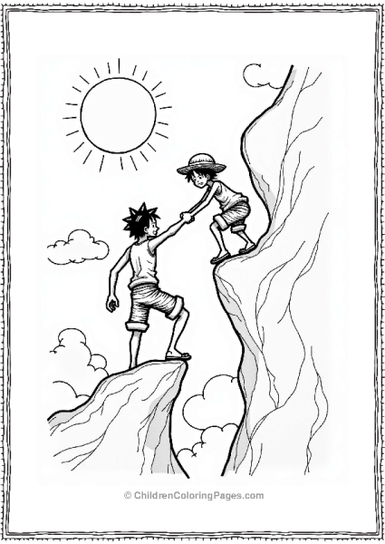 Monkey D Luffy Rescuing A Friend Free PDF Printable