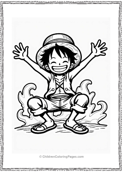 Monkey D Luffy With A Big Smile Free PDF Printable