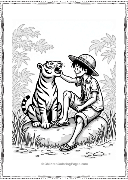 Monkey D Luffy With Island Tiger Free PDF Printable