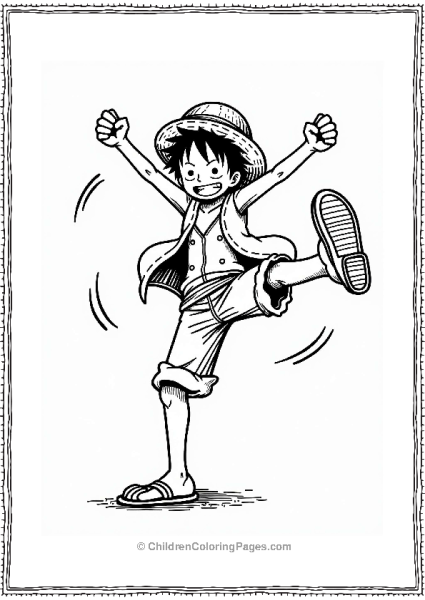 Monkey D Luffy’s Gomu Gomu Kick Free PDF Printable