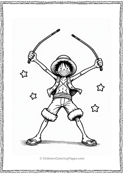 Monkey D Luffy’s Gomu Gomu Stretch Free PDF Printable