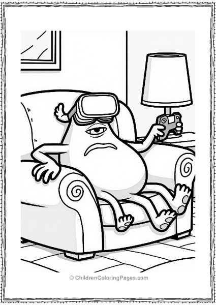 Monster Inc Sleepy Monster With VR Headset Free PDF Printable