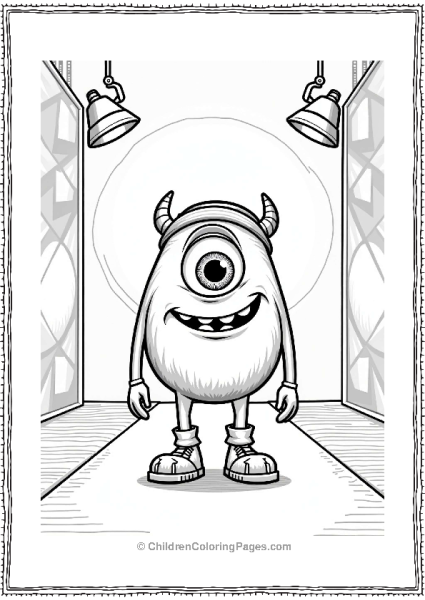 Monster Inc Stylish Pink Monster On The Runway Free PDF Printable