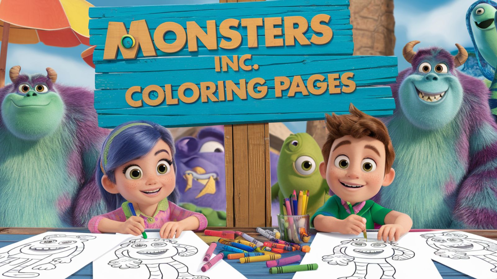Monsters Inc Coloring Pages – Free PDF Printables  👹👾🏢