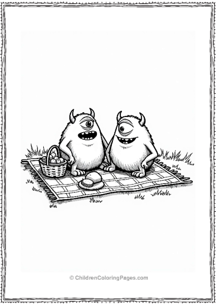 Monsters Inc Picnic Scene Free PDF Printable