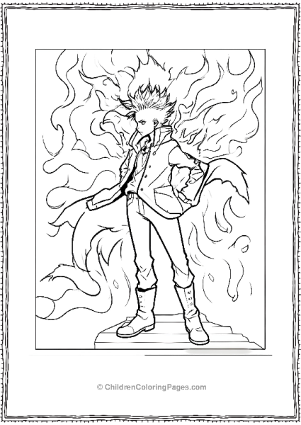 My Hero Academia Katsuki Bakugo Line Art Free PDF Printable