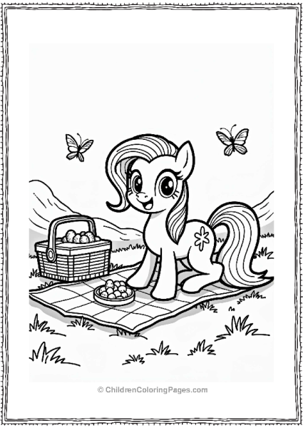 My Little Pony Pony Picnic On A Grassy Hill Free PDF Printable