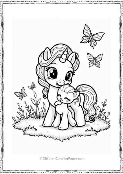 My Little Pony Princess Cadance Cuddling With A Kitten Free PDF Printable