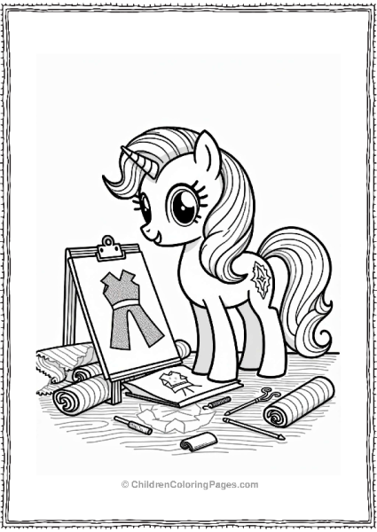 My Little Pony Princess Cadance Fashion Designer Sketch Free PDF Printable