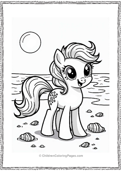 My Little Pony Rainbow Dash At The Sunny Beach Free PDF Printable