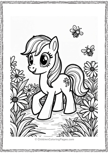 My Little Pony Rarity In A Flower Garden Free PDF Printable