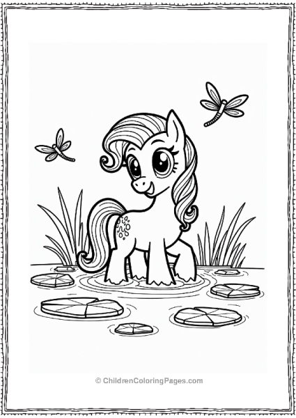 My Little Pony Rarity Splashing In A Pond Free PDF Printable