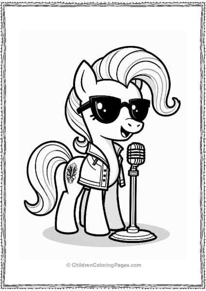 My Little Pony Rock Star Rainbow Dash With Microphone Free PDF Printable