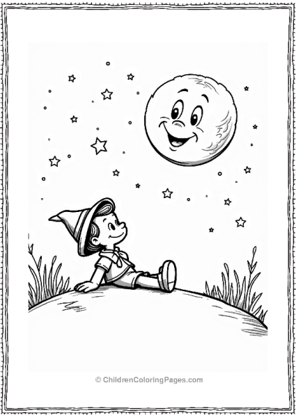 Pinocchio Under A Starry Sky Free PDF Printable