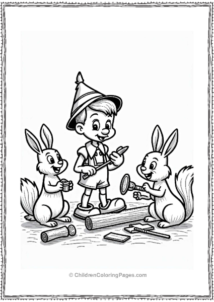 Pinocchio With Crafting Friends Free PDF Printable