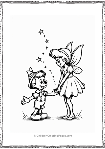 Pinocchio With The Blue Fairy Free PDF Printable
