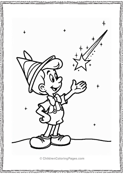 Pinocchio S Wish With A Shooting Star Free PDF Printable